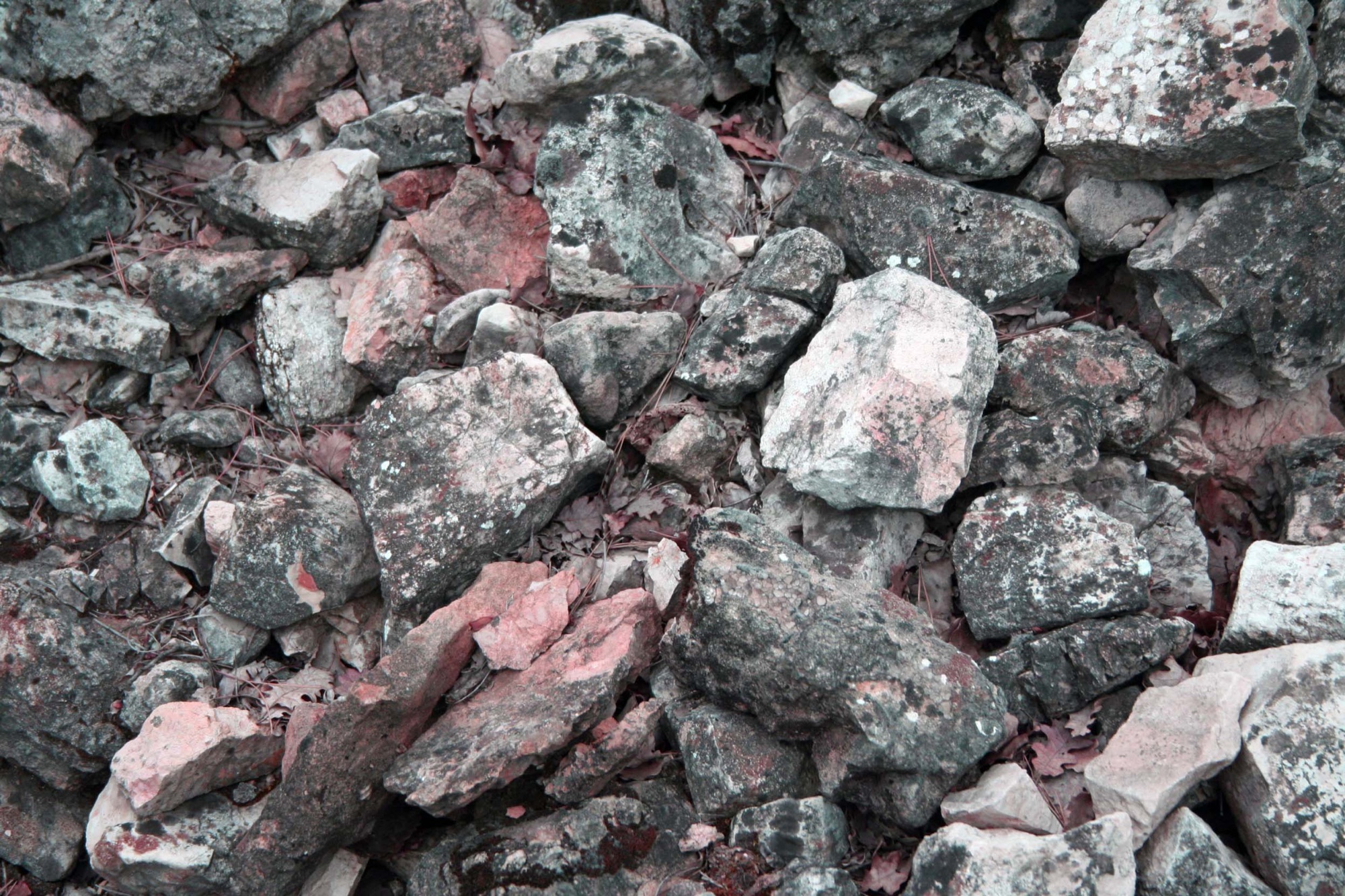 Grey and pink stones