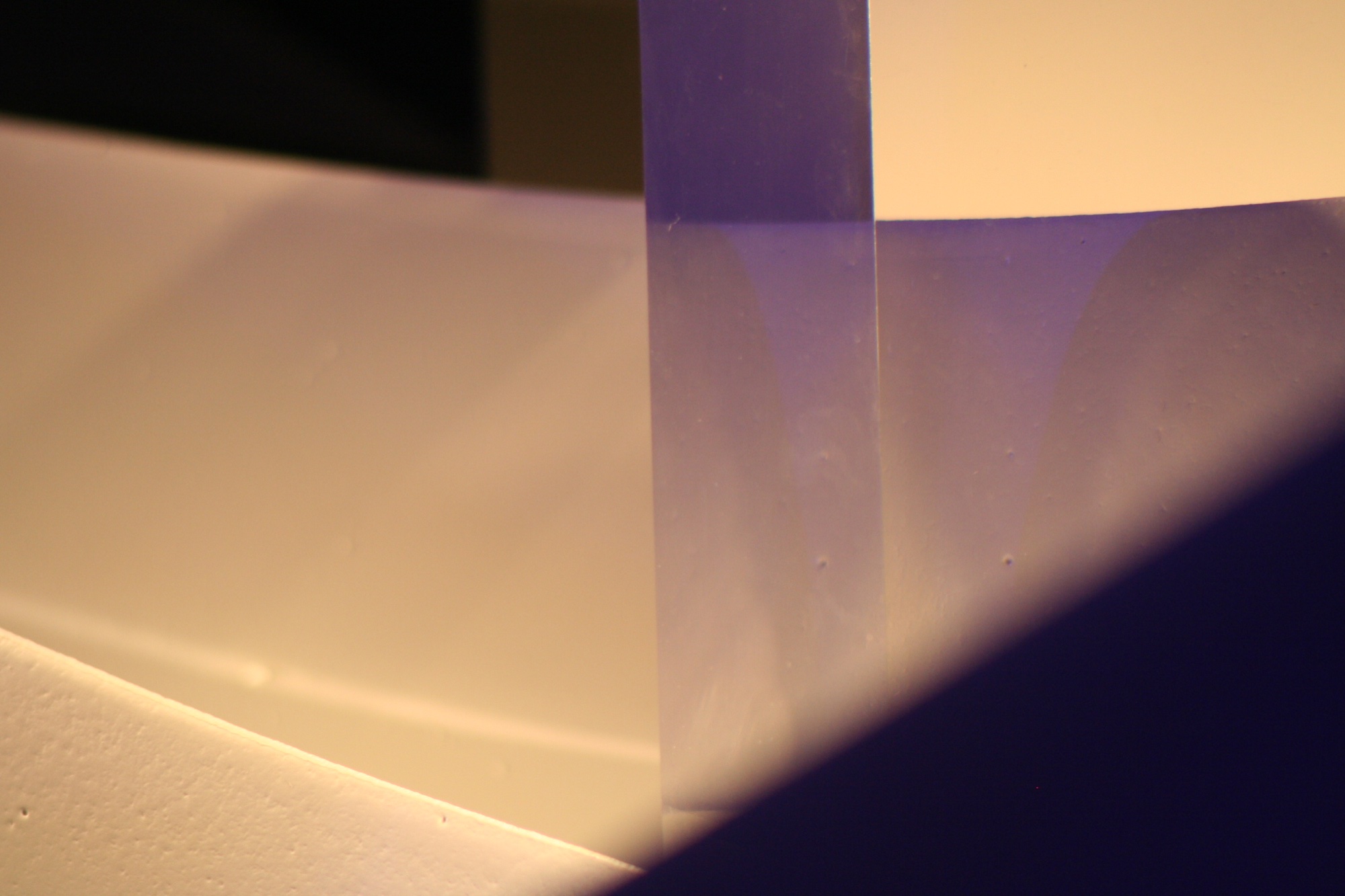 Cream and violet planes of light