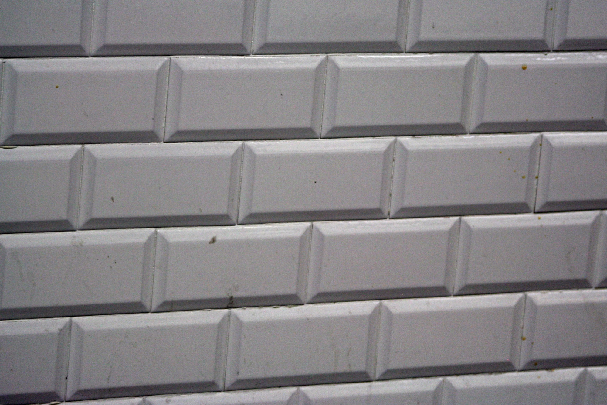 White bevelled tiles